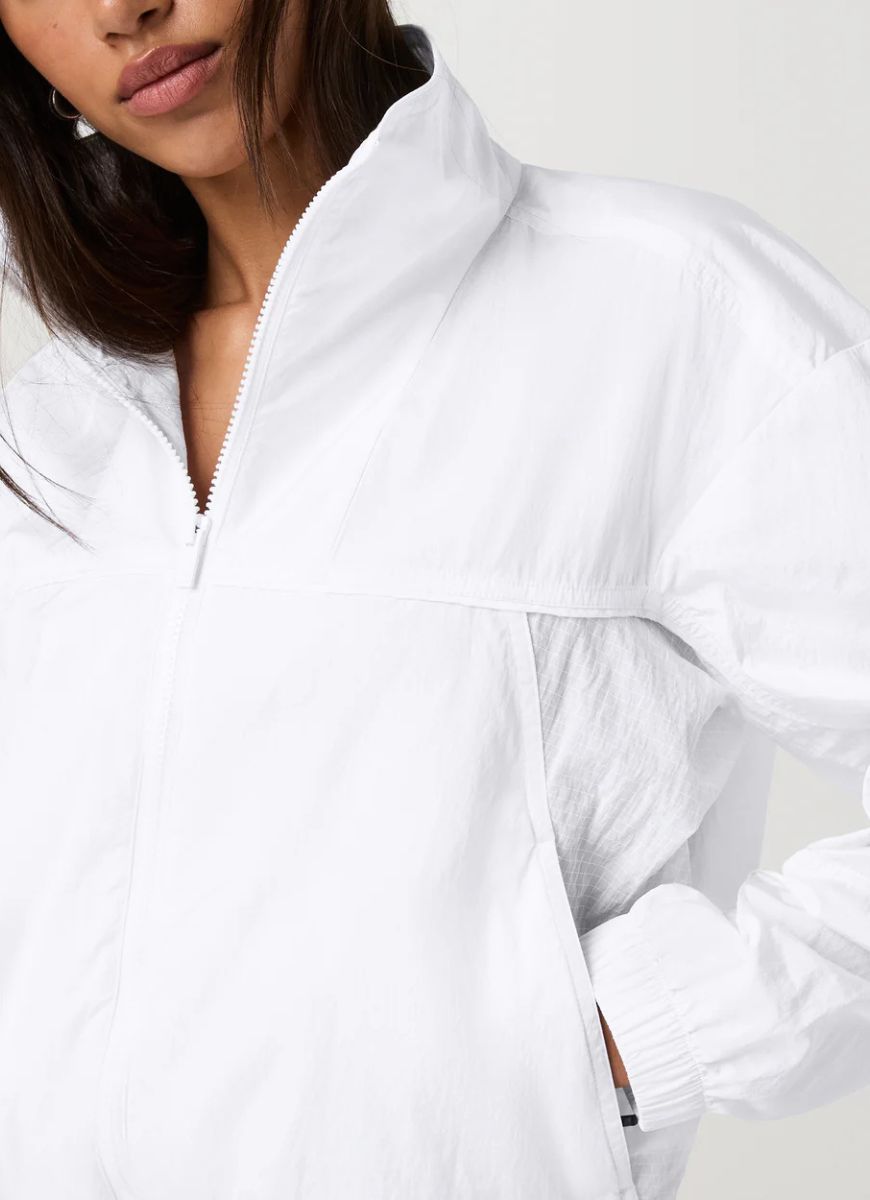 Vuori Court Full Zip Jacket in White