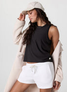 Vuori Women's Energy Top in Black Front View