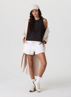 Vuori Women's Energy Top in Black Full Length Front View