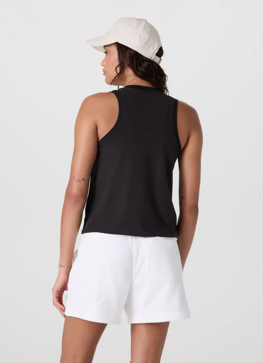 Vuori Women's Energy Top in Black Back View