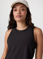 Vuori Women's Energy Top in Black Close Up Front View