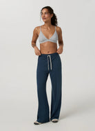 Vuori Halo Essential Wideleg Pant in Blue Coast Heather