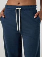 Vuori Halo Essential Wideleg Pant in Blue Coast Heather