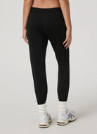 Vuori Women's Performance Jogger Long in Black Heather Back View