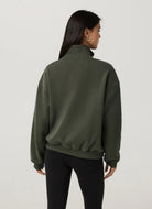 Vuori Restore Oversized Half Zip in Army