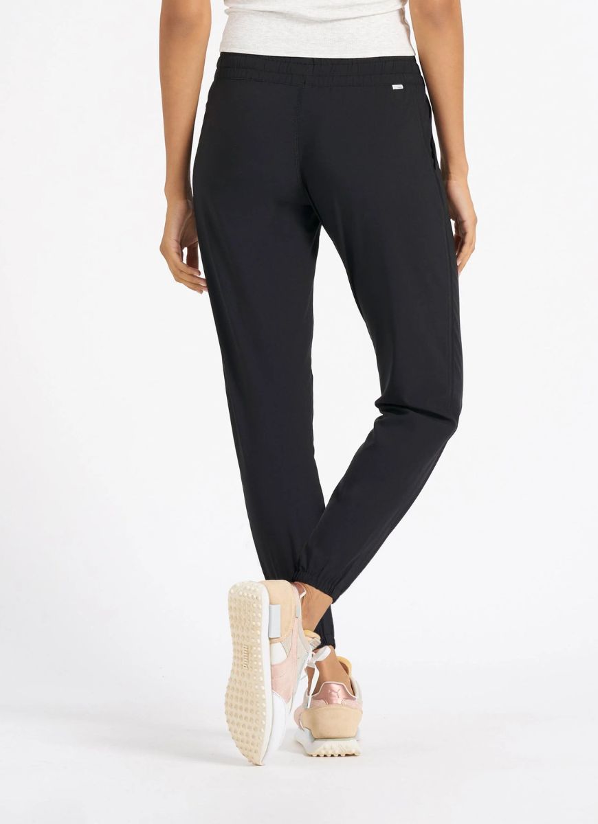 Vuori Women's Weekend Jogger in Black Back View