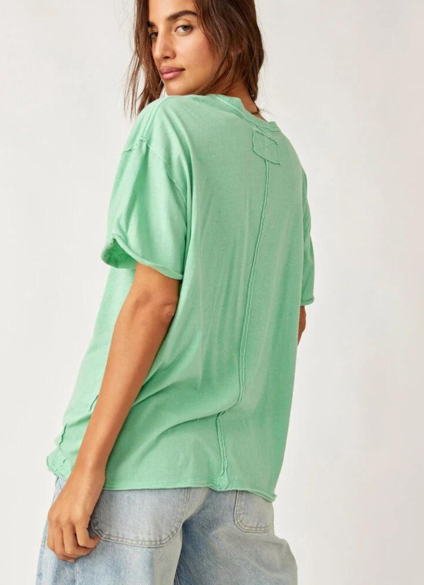 Free People Women's Nina Tee in Glass Grass Back View
