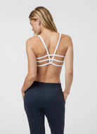 vuori Yosemite Sports Bra in White Back View