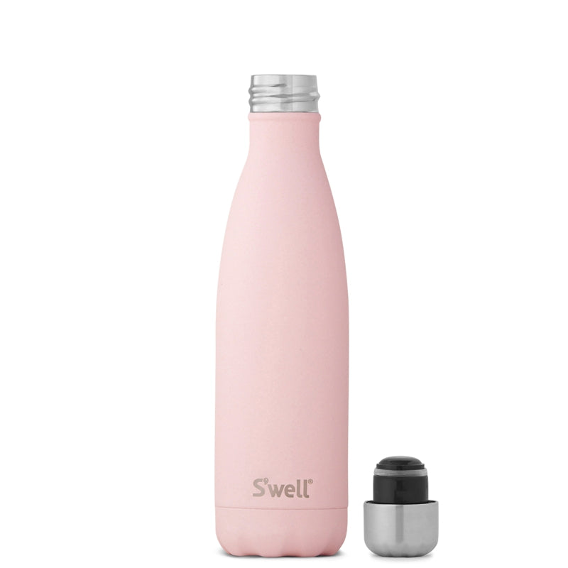 S'well Original Water Bottle in Pink Topaz with Cap Off 