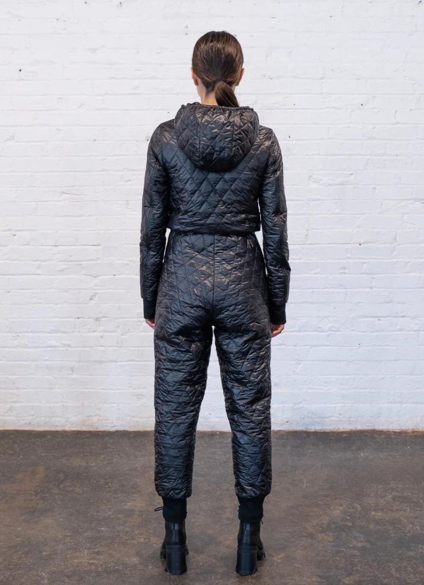 COZE Insulated Jumpsuit in Black Back View