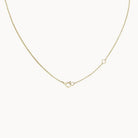 bluboho Everyday Little Crescent Moon Necklace in 14K Gold Clasp View