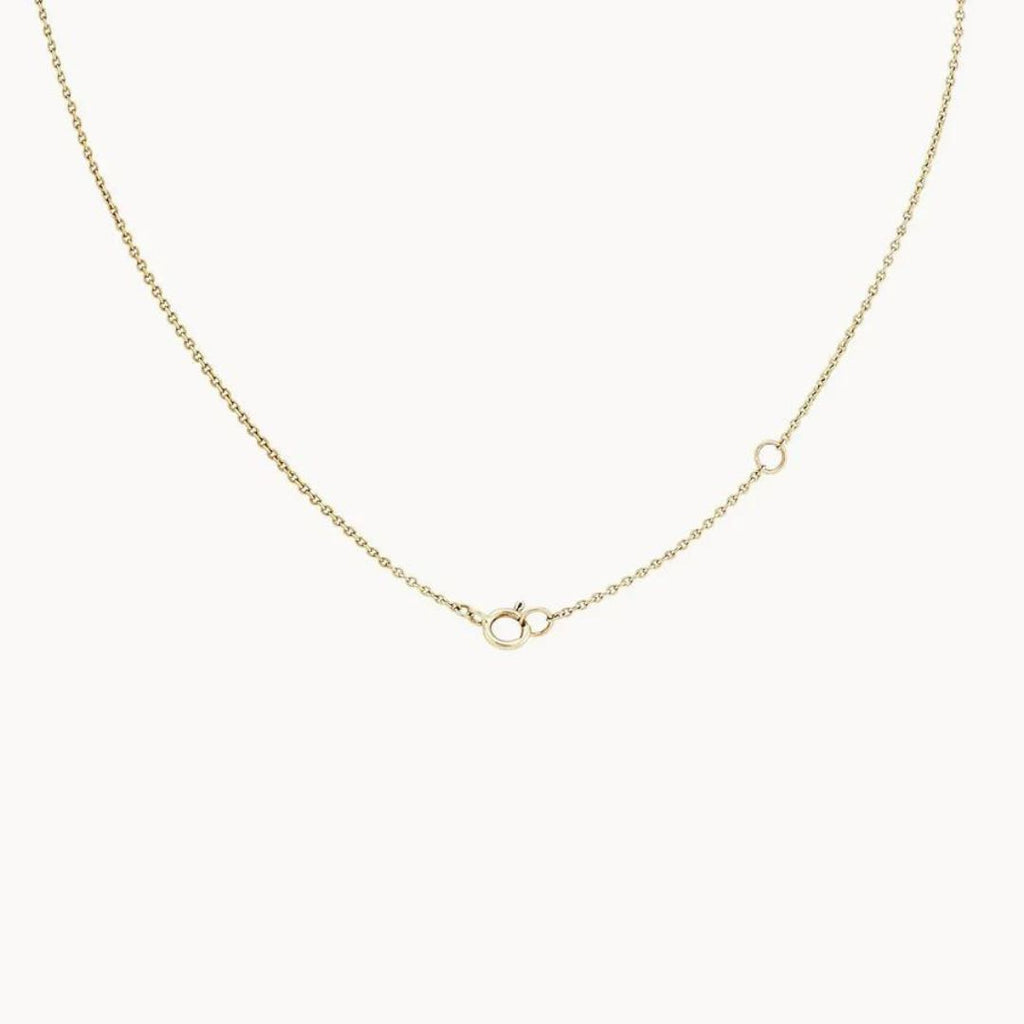 bluboho Everyday Little Crescent Moon Necklace in 14K Gold Clasp View