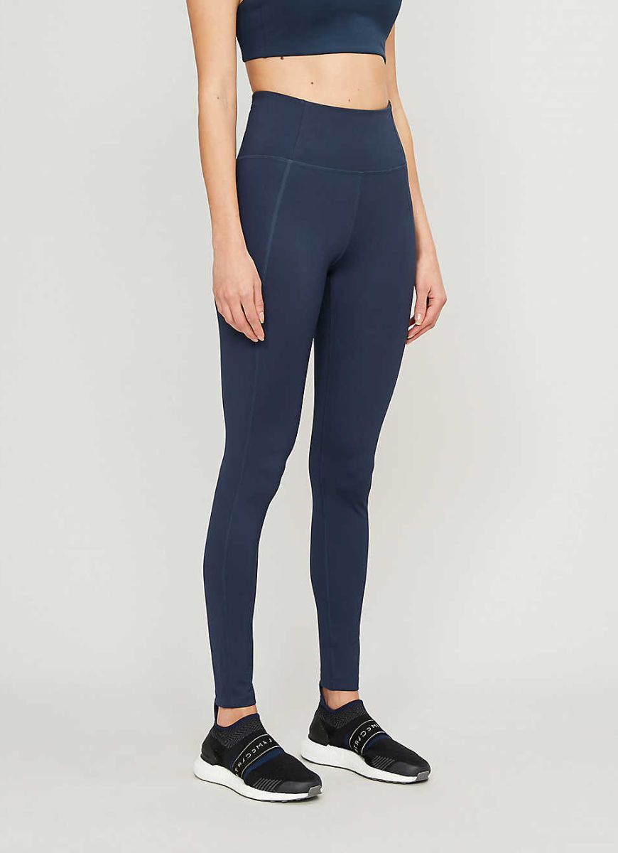 Girlfriend Collective  High Rise Compressive Legging in Midnight Angled View