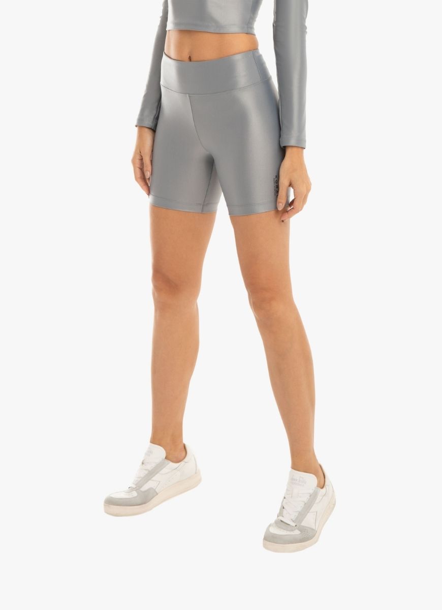 KORAL Slalom High Rise Infinity Women's Shorts in Heather Grey Front View
