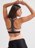 P.E Nation Momentum Sports Bra in Pink Print Back View