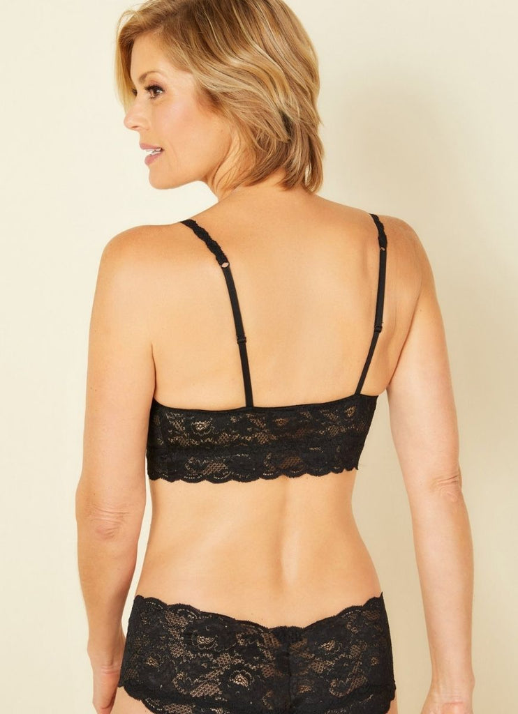 Cosabella Never Say Never Sweetie Bralette in Black Back View