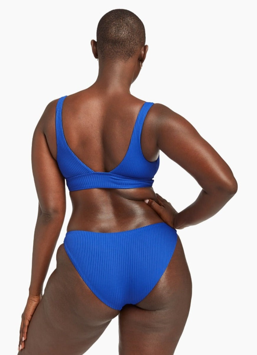 Vitamin A Women's Sienna Swimwear Tank in Lagoon/Blue Back View