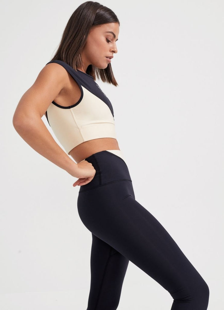 P.E Nation Stability Sports Bra in Black Side View