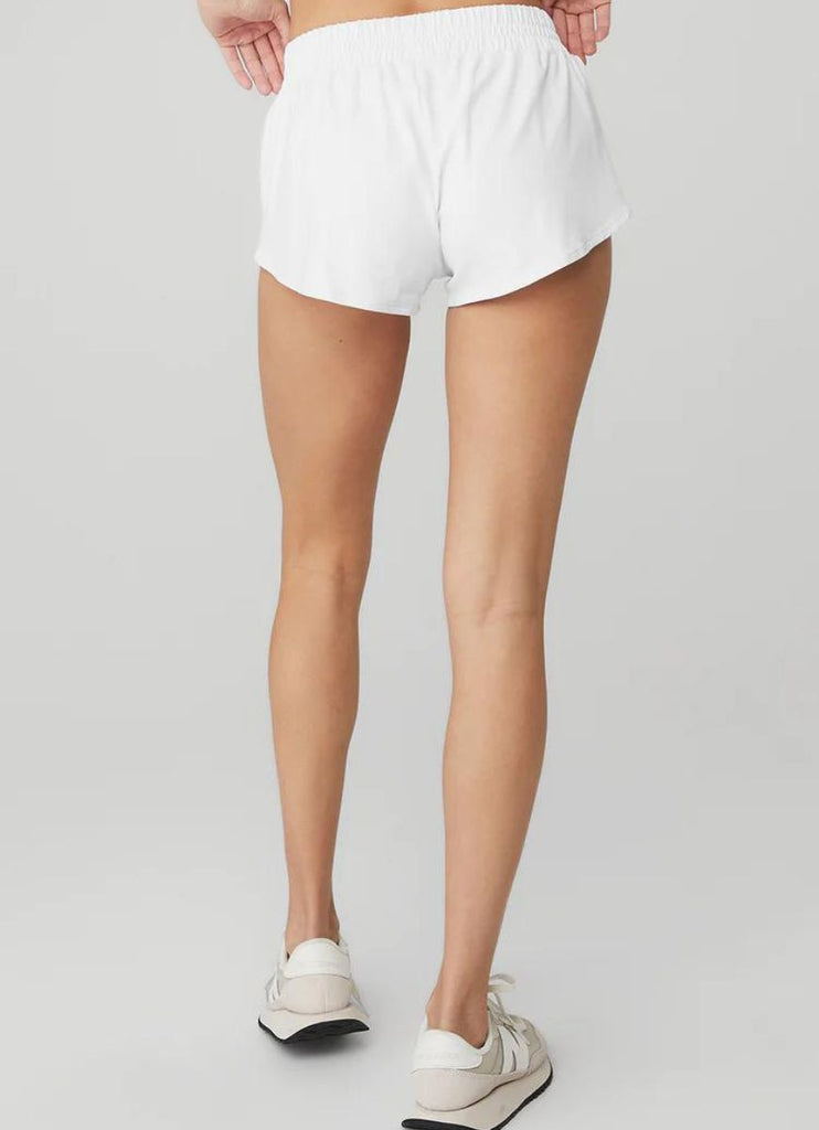 alo Women's Dolphin Short in White Back View