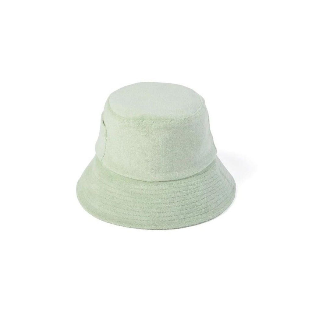Lack of Color Wave Bucket Hat in Mint Green Back View