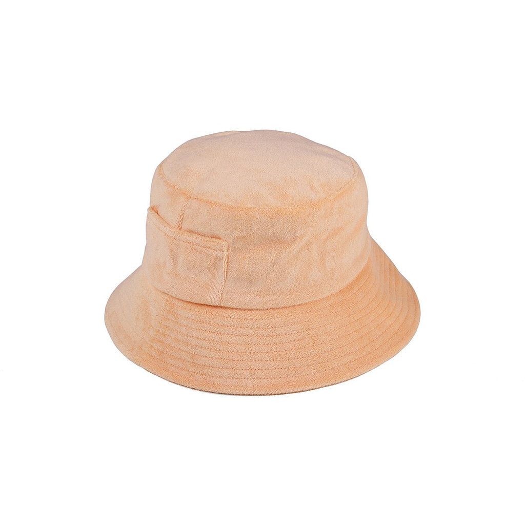 Lack of Color Wave Bucket Hat in Peach Terry