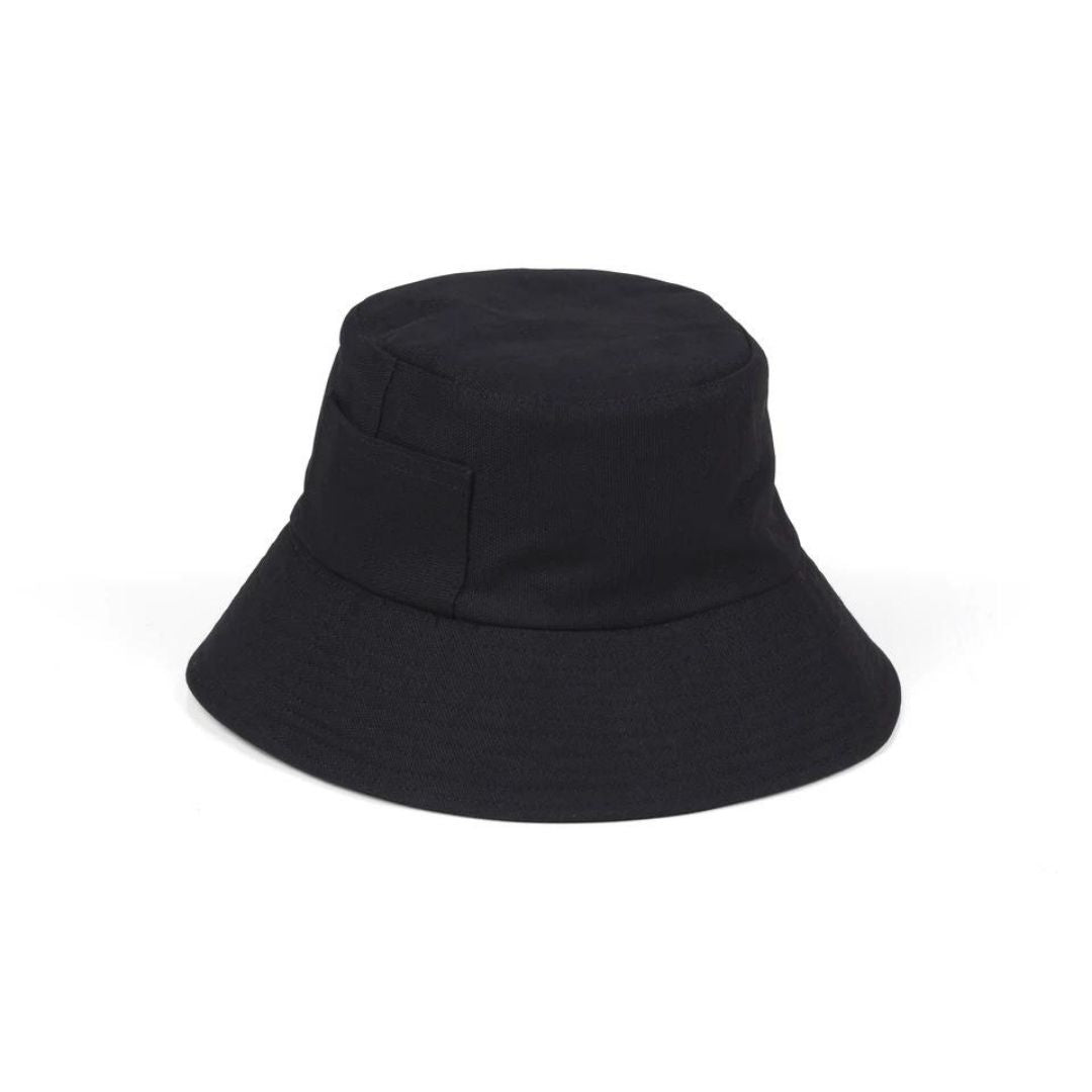 Lack of Color Wave Canvas Bucket Hat in Black