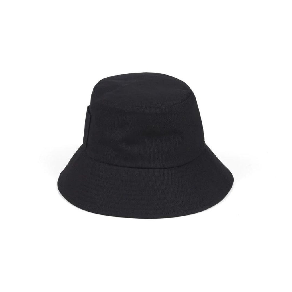 Lack of Color Wave Canvas Bucket Hat in Black Alternate View