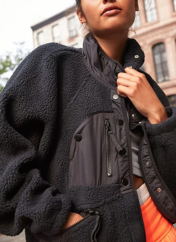 Free People Hit The Slopes Women's Jacket in Black 