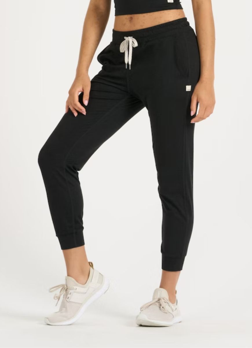 Women's High-rise Woven Ankle Jogger Pants - A New Day™ Black L