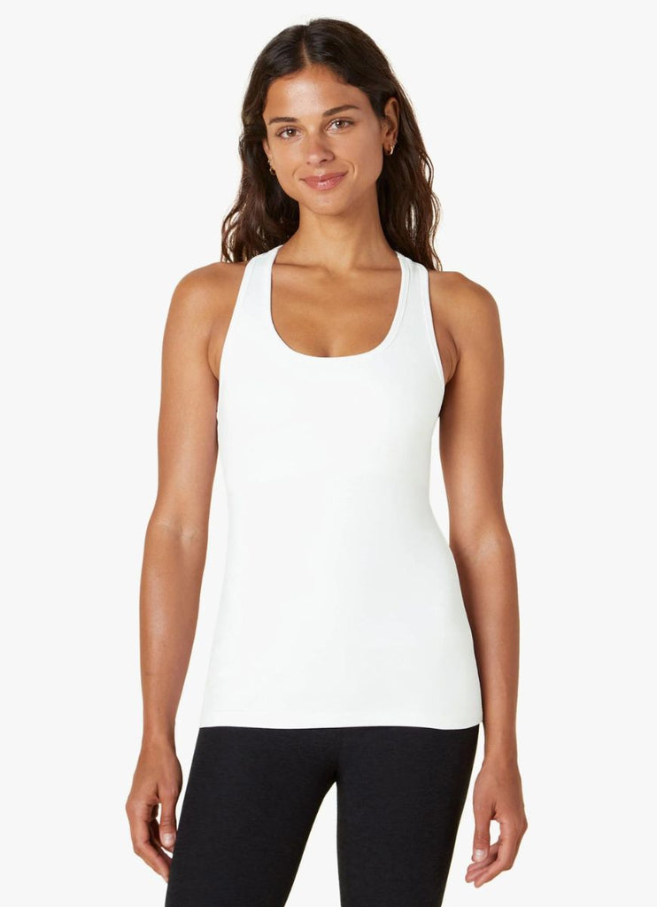 Beyond Yoga Step Up Racerback Tank in White